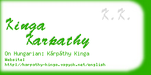 kinga karpathy business card